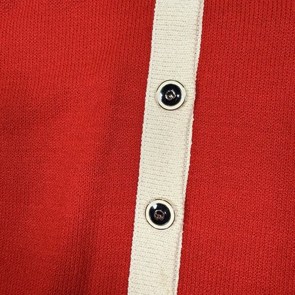 VTG St. John Collection Blazer Red Santana Knit Women's Size 10 Buttons USA - Picture 2 of 8